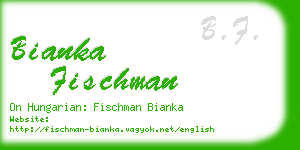 bianka fischman business card